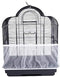 TIANRUOXIAOKE Universal Bird Cage Seed Catcher, Parrot Mesh Net Cover, Stretchy Shell Skirt Traps Cage Basket (M, White)