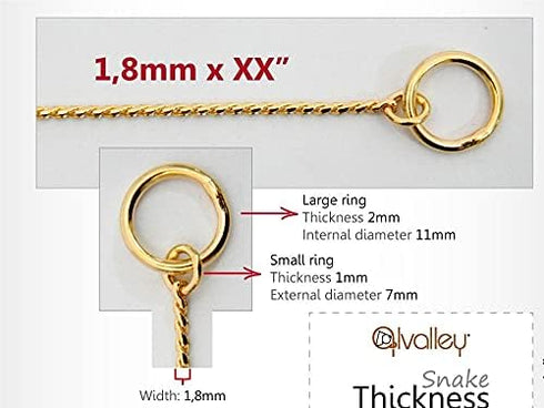 Alvalley Metal Chain Dog Show Collar, Adjustable Pet Slip Collar for Toy, Small, Medium, Large Dogs (Black, 16", 1.8mm