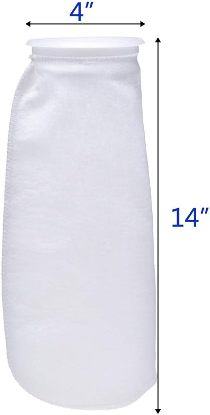 ALEGI Aquarium Filter Socks, 4 Inch by 14 Inch Long, 200 Micron Felt Filter Bags, 4Pack