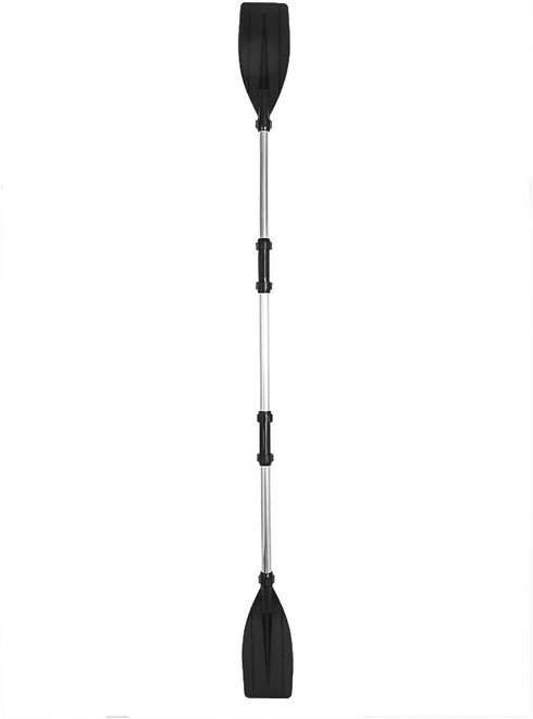 POCREATION 2Pcs Aluminium Alloy Boat Paddles, Lightweight Detachable Kayak Oars with Ribbed Blade