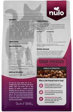 35.2 Nulo, Cold Pressed Beef Recipe Adult & Puppy Dog Food, Ounce