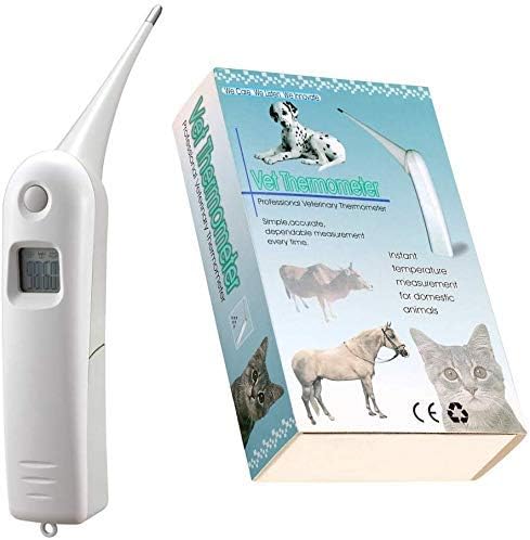 Pet Thermometer Dog Thermometer, Fast Digital Veterinary Thermometer for Dogs, Cats, Horses, Cattle, Pigs, Birds, Sheep