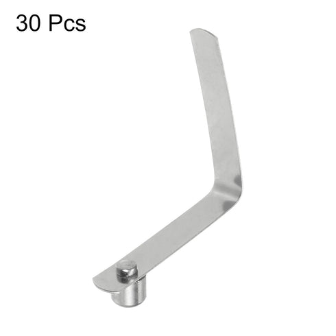 HARFINGTON 30pcs Single Button Kayak Paddle Snap Spring Clip, 65Mn Spring Steel V-Shaped Solid Lift Clips