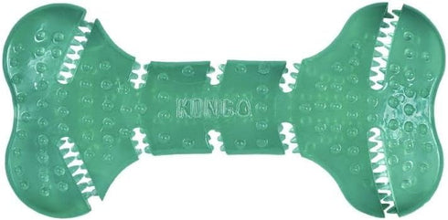 KONG Squeezz Dental Bone - Dog Toy for Cleaning Teeth - Flexible Chew Toy for Gentle & Mild Chewers - for Medium/Large