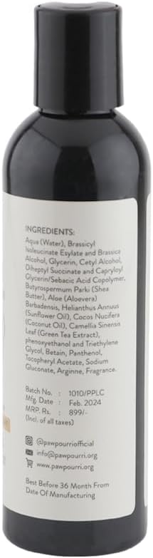 Leave-in Conditioner for Dog - Pet Grooming Spray with Jojoba Oil, Shea Butter, Aloe Vera & Green Tea Extract (6.7oz)