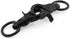 2 Pcs Zinc Alloy Snap Hook, 60mm Black Key Chain, Door Lock Pets Cage Hook, Belt Clip for Dog Traction Rope
