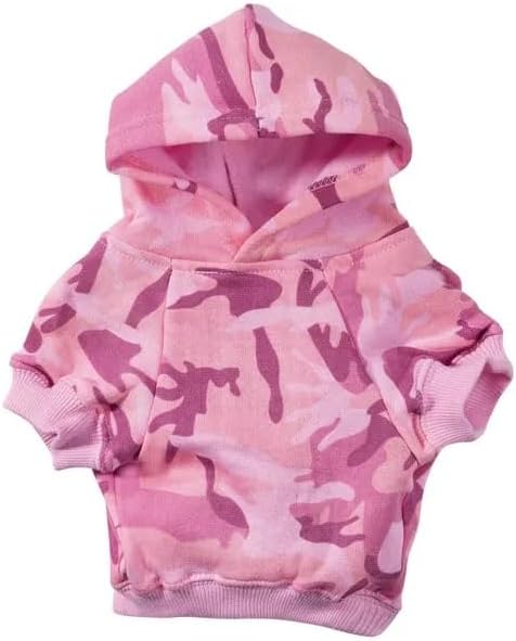 Camo Hoodie for Dogs, Pink, 24" XXL