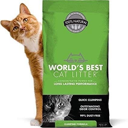 World's Best Cat Litter Original Series, 14 lb Bag, Outstanding Odor Control, Quick Clumping, Easy Scooping