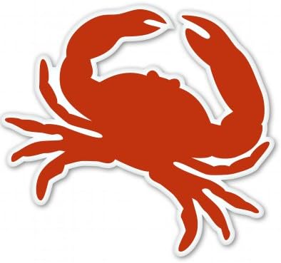 AK Wall Art Crab Red Vinyl Sticker - Car Window Bumper Laptop - Select Size