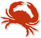 AK Wall Art Crab Red Vinyl Sticker - Car Window Bumper Laptop - Select Size
