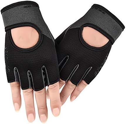 HinyBoeh Workout-Gym-Gloves for Men Women, Breathable-Lightweight Fingerless-Gloves with Non-Slip Palm Cycling Sports