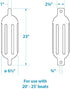Seachoice Twin Eye Ribbed Inflatable Boat Fender, Various Sizes & Colors