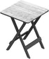 Generic 19-Inch Plastic Folding Side Table, Gray, Portable Outdoor Camping Furniture
