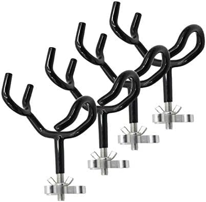 4PCS 20 Sure Grip Steel Degree Angle Rod Holder with Mounting Base Fishing Rod Holder for Boat, Ship, Yacht and More