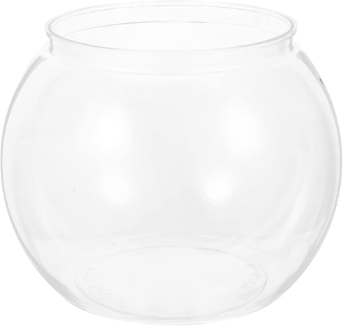 Ipetboom 1PC Desktop Fish Tank Hydroponic Container for Betta Fish, Acrylic Fish Bowl Decor, 19.5x18cm