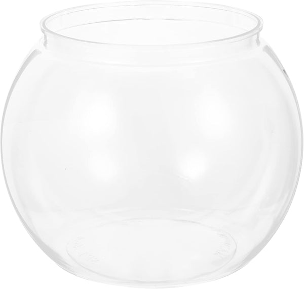 Ipetboom 1PC Desktop Fish Tank Hydroponic Container for Betta Fish, Acrylic Fish Bowl Decor, 19.5x18cm