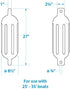 Seachoice Inflatable Boat Fender - Twin Eye Ribbed Design