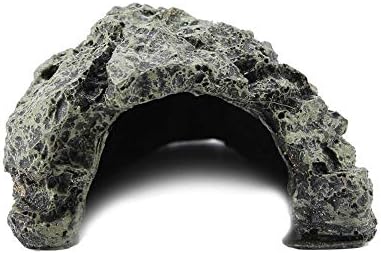 TOPINCN Aquarium Fish Hiding Cave, High Simulation Crawling Turtle Reptile Habitat Decoration, Small