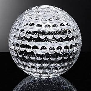 Amlong 3 inch Crystal Golf Ball Paperweight with Gift Box