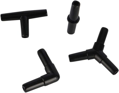 Aquarium Airline Tubing Connectors I T L Y 40pcs Air Tube Adapters for Fish Tank 3/16 '' Hose (Black)