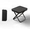 KOMBABE Portable Folding Stool with Carrying Case, 300lb Capacity, Black Metal Frame, Compact