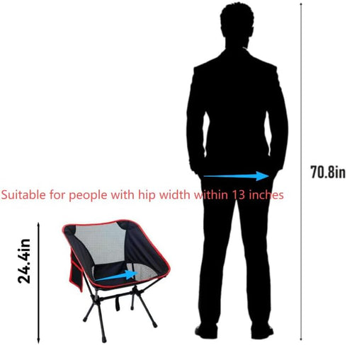 Backpacking Doseno Camping Chairs Portable, Foldable Chair Lightweight, Chair for Adults, Folding Chairs for Outside