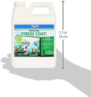 (32 oz) 3840 Ammonia API POND STRESS COAT fl Pond Water Conditioner - Quickly Makes Tap Water Safe for Fish & Plants