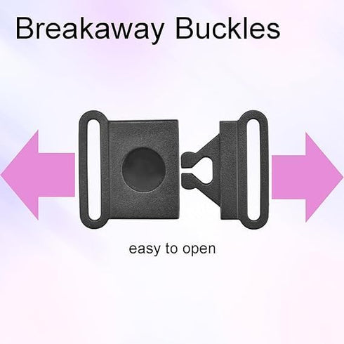 20pcs/Pack Plastic Safety Breakaway Belt Buckles for Pet Collar Webbing, 15mm Size