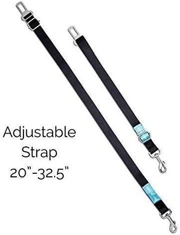 Dog Seat Belt Pet Dog Cat Car Seatbelt Safety Tether - 2 Pack Adjustable Harness Belts, Heavy Duty Nylon