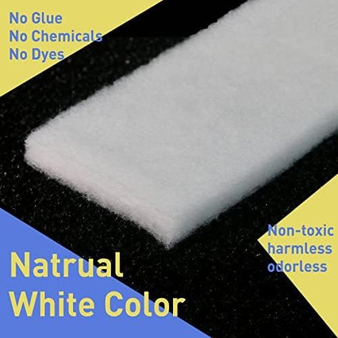 Premium Polyester Fiber Aquarium White Filter Floss Pad, 0.28” to 0.39” Thick, Cut to Fit Hang on Box Filter, 2PCS