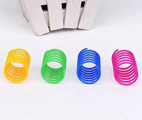ISMARTEN Cat Spring Toy (60 Pack), Plastic Coil Spiral Springs for Kittens, Swatting, Biting, Hunting Play