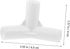 Toddmomy 20pcs Tent Pole Connector, Three-Way Adapter Fittings for Outdoor Tent Supply, Child White Plastic Bracket