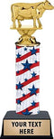 Cow Trophies - 9.5" Customized Dairy Cow Trophy for Cow Awards, Livestock
