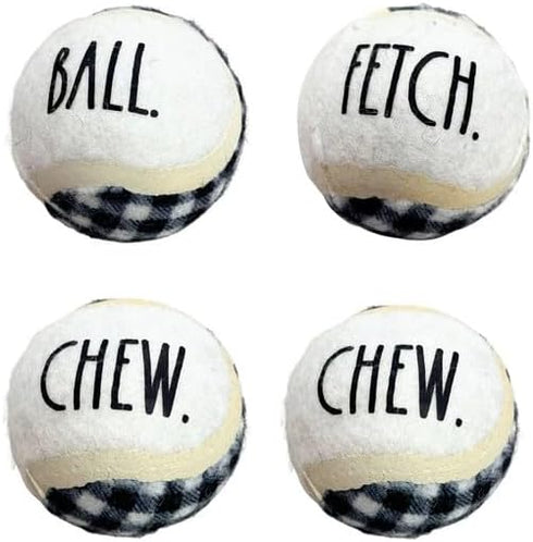 Generic 4-Pack Small Dog Squeaker Balls Premium Non-Toxic Rubber Pet Toys in Buffalo