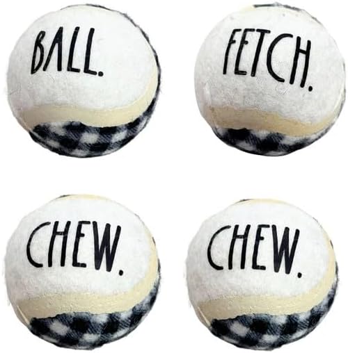 Generic 4-Pack Small Dog Squeaker Balls Premium Non-Toxic Rubber Pet Toys in Buffalo