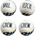 Generic 4-Pack Small Dog Squeaker Balls Premium Non-Toxic Rubber Pet Toys in Buffalo