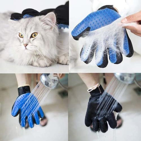 Pet Grooming Glove, Comfortable Brush Glove for Dog, Cat, Rabbit, Perfect Hair Remover for Short and Long Fur