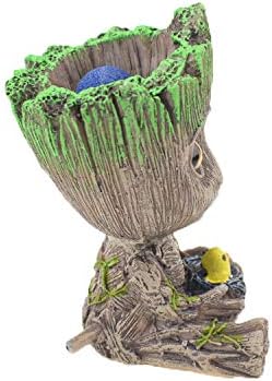 TEEMO Aquarium Groot Air Bubbler Decorations, Resin Brown Air Bubbler for Fish Tank