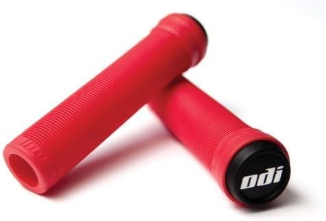 ODI Soft Flangeless Longneck Grips, Softies for Bikes and Scooters, RED