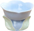 Flower Shape Ceramic Raised Cat Bowl, 8 OZ Pet Food and Water Bowl for Cats and Dogs - Blue - 1 PCS
