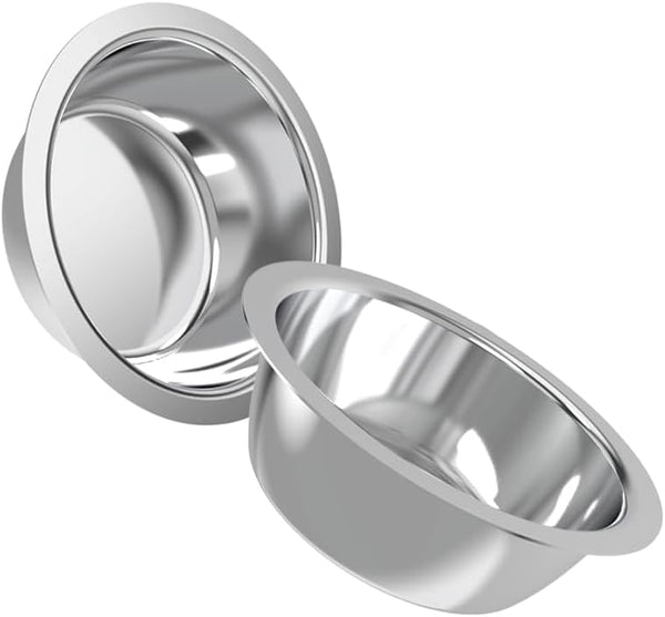 25oz Stainless Steel Dog Bowls Set, 2 Pack, 3.1 Cups Metal Bowls, 1.89 inch Deep, Dog Water Bowl for Raised Feeder