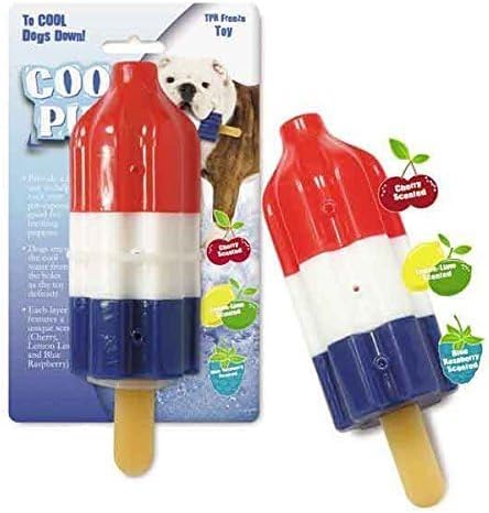 Dog Toy Rocket Pop Ice Cream - Popsicle Shaped Frozen Water Summer Toys, Mini