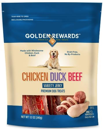Generic Golden Rewards Chicken, Duck, and Beef Recipe Variety Flavor Dry Jerky Treats