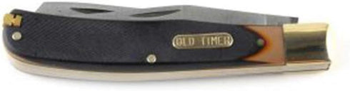 Old Timer 96OT Bearhead Trapper Folding Pocket Knife, 7.4in with 2 High Carbon SS Blades, Tweezers