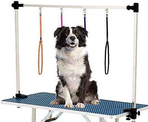 Pet Dog Grooming Loop, Adjustable Nylon Restraint Noose, Safety Tether Straps for Grooming Table, 4 Pack