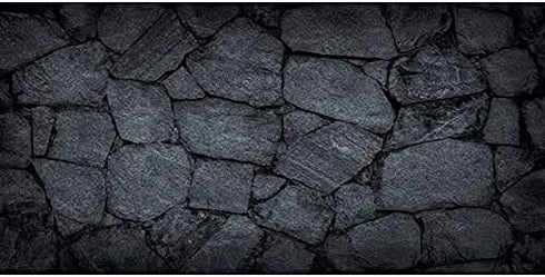 AWERT 48x24 inches Dark Grey Rock Aquarium Background, Stone Fish Tank Background, Rocky Polyester Background