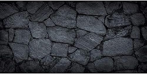 AWERT 48x24 inches Dark Grey Rock Aquarium Background, Stone Fish Tank Background, Rocky Polyester Background