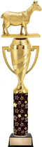 Crown Awards Personalized Black Starlite Dairy Goat Trophy, 14.25" Dairy Goat Trophy