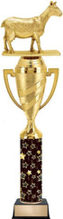 Crown Awards Personalized Black Starlite Dairy Goat Trophy, 14.25" Dairy Goat Trophy