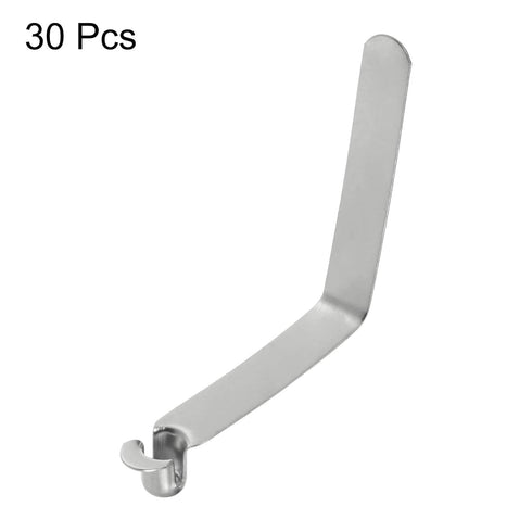 HARFINGTON 30pcs Single Button Kayak Paddle Snap Spring Clip - 65Mn Spring Steel V-Shaped Locking Tube Clips